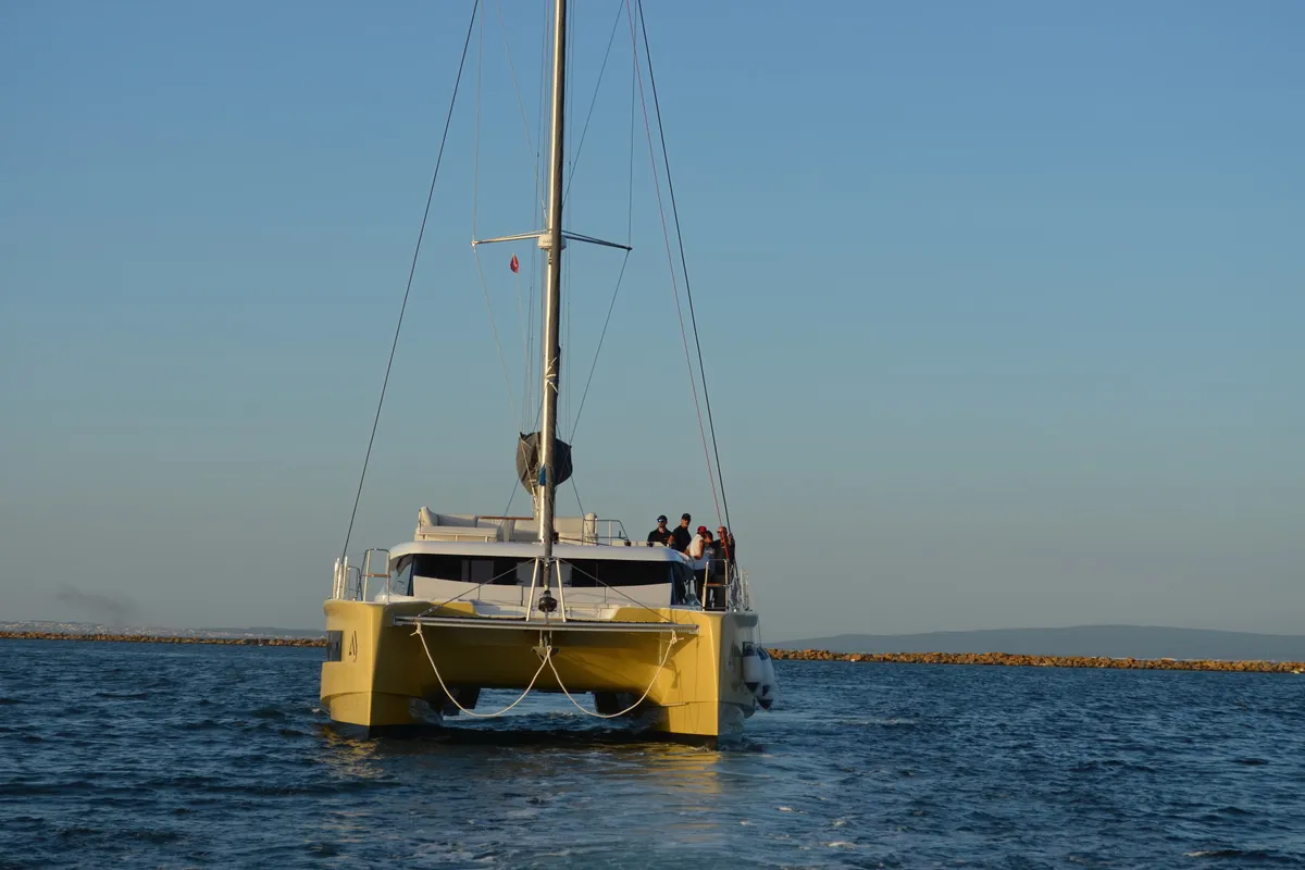 Exterior view of Premium +, a Aventura Catamarans Aventura 45 catamaran at Dénia, Spain
