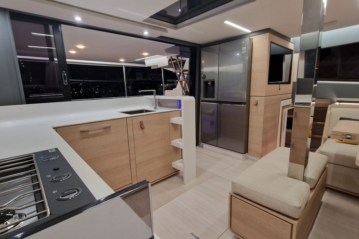 Galley of Premium +, a Aventura Catamarans Aventura 45 catamaran at Dénia, Spain