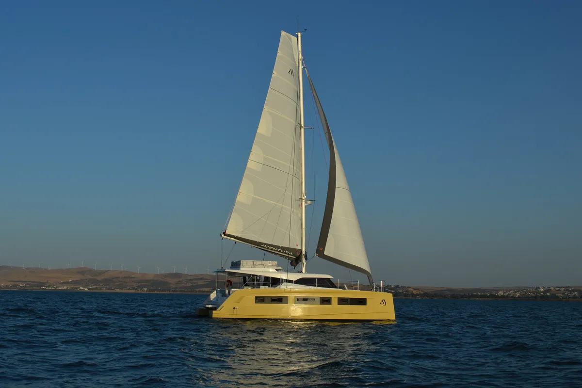 Exterior view of Premium +, a Aventura Catamarans Aventura 45 catamaran at Dénia, Spain