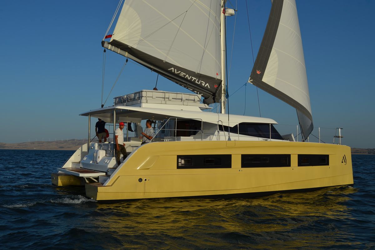 Exterior view of Premium +, a Aventura Catamarans Aventura 45 catamaran at Dénia, Spain