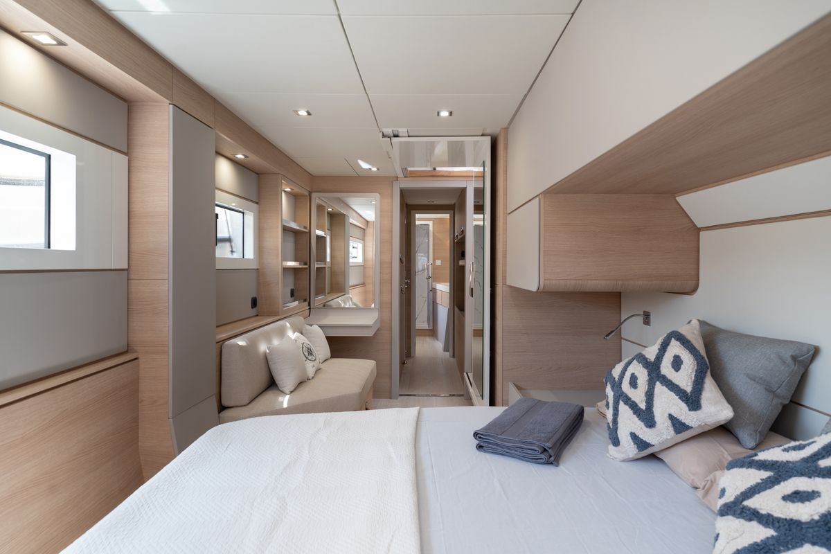 Cabin on Premium +, a Aventura Catamarans Aventura 45 catamaran at Dénia, Spain