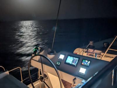 Cockpit of Premium +, a Aventura Catamarans Aventura 45 catamaran at Dénia, Spain