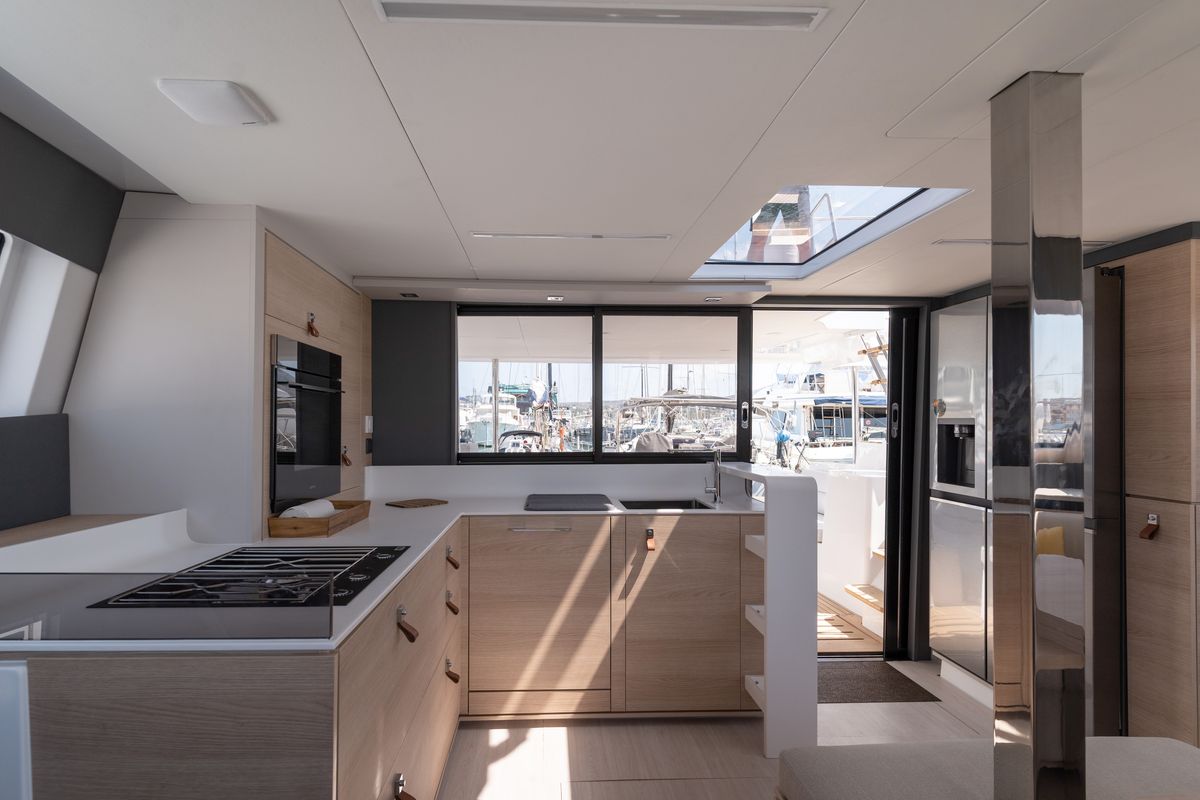 Galley of Premium +, a Aventura Catamarans Aventura 45 catamaran at Dénia, Spain