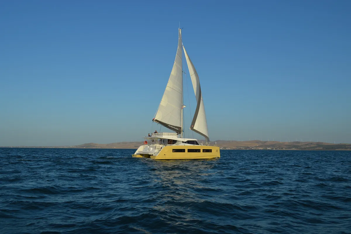 Exterior view of Premium +, a Aventura Catamarans Aventura 45 catamaran at Dénia, Spain