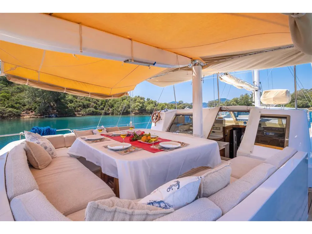 Salon of Angelo, a Gulet Gulet gulet at Fethiye, Turkey