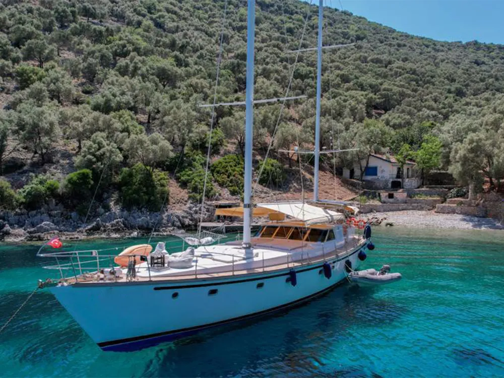 Exterior view of Angelo, a Gulet Gulet gulet at Fethiye, Turkey