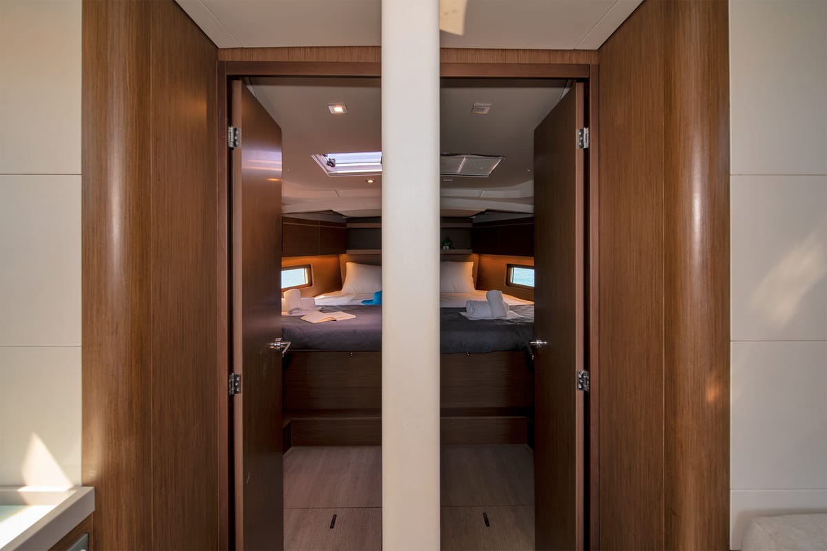 Cabin on Rebekka Blue, a Beneteau Oceanis 46.1 sailboat at Municipal Unit of Rhodes, Greece