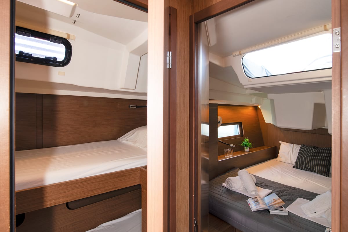 Cabin on Rebekka Blue, a Beneteau Oceanis 46.1 sailboat at Municipal Unit of Rhodes, Greece