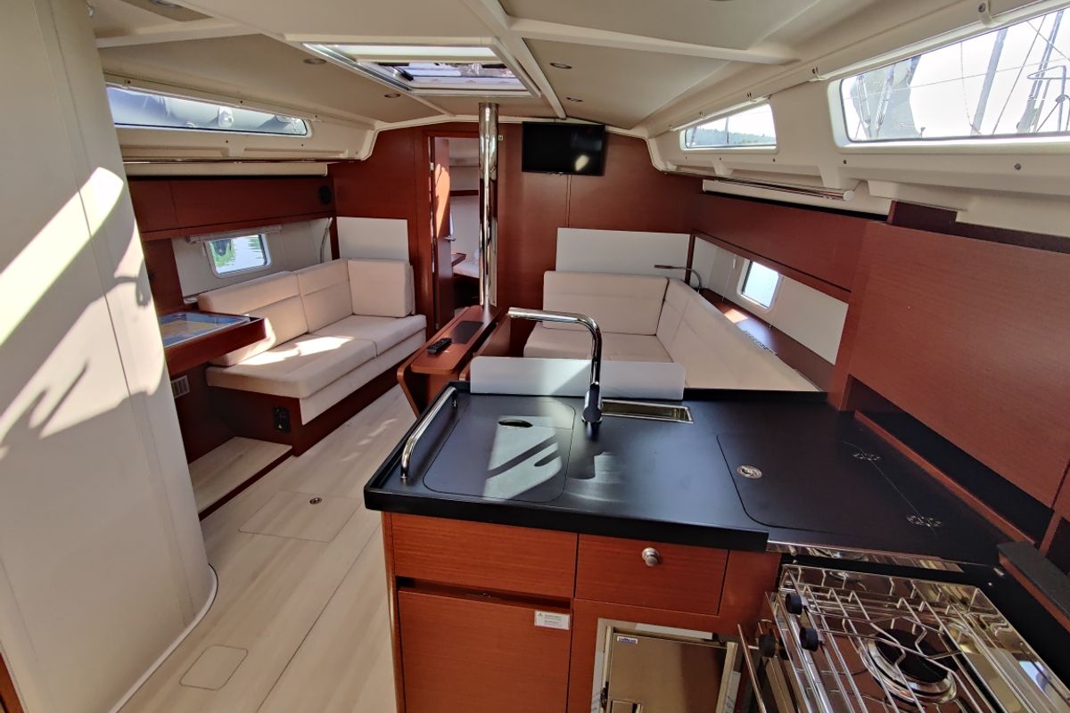 Galley of Tina, a Hanse Yachts Hanse 418 sailboat at Općina Sukošan, Croatia