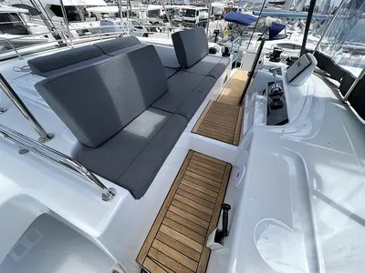 Cockpit of MPLE (air condition, generator, water maker) , a Lagoon 46 catamaran at Athens, Greece