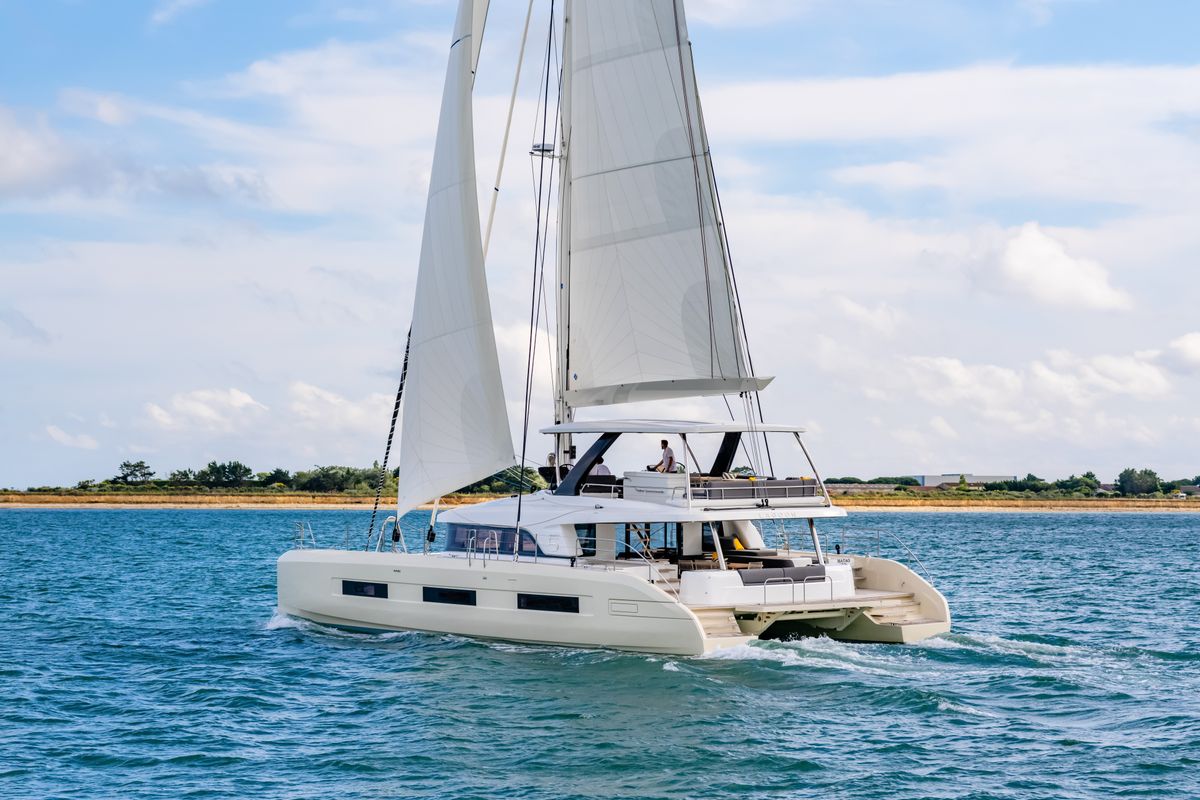 Exterior view of Sailuxe, a Lagoon Sixty 5 catamaran at Salerno, Italy