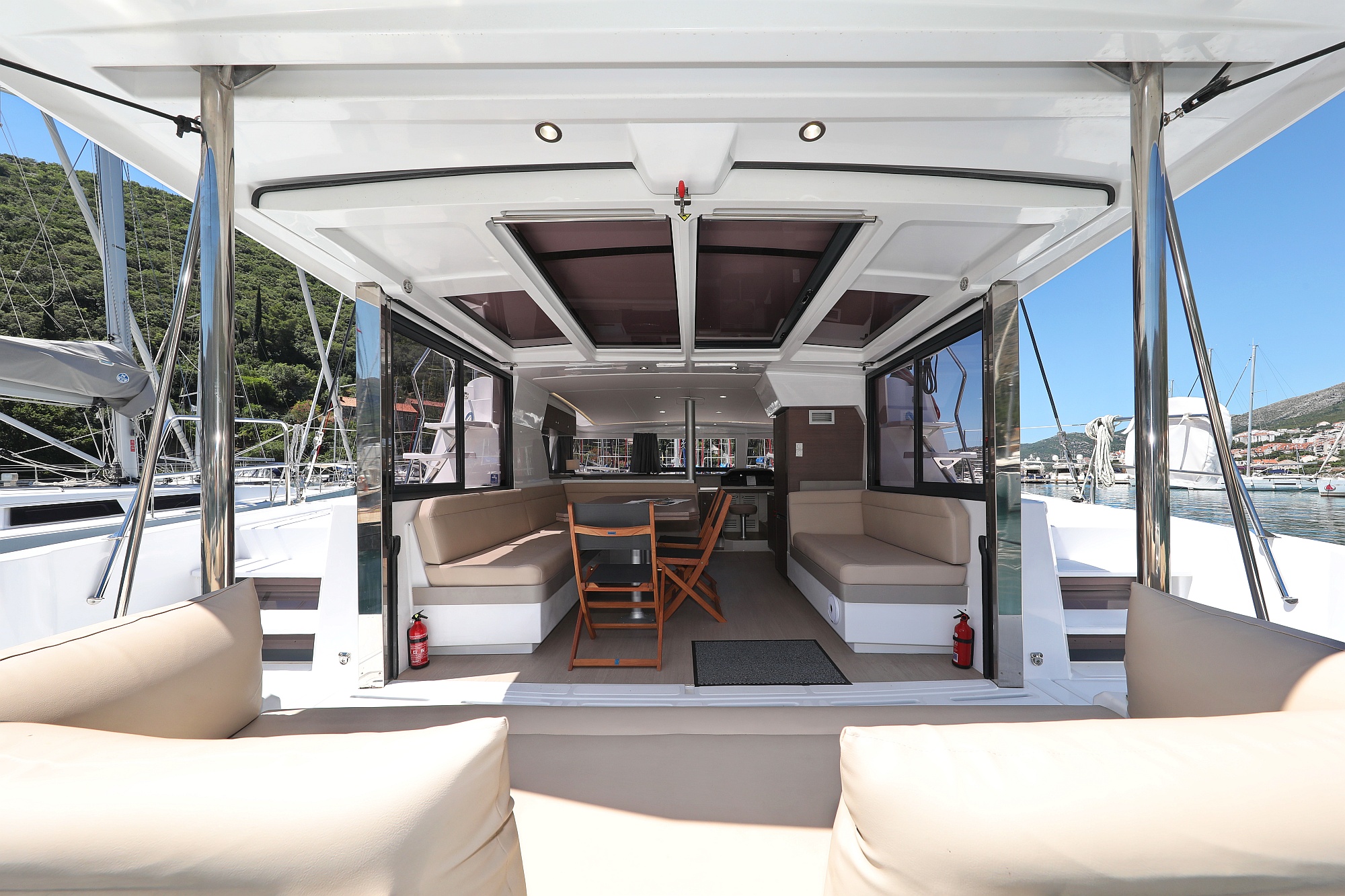 Sea Lounge, a Bali 4.1 catamaran at Grad Biograd na Moru, Croatia