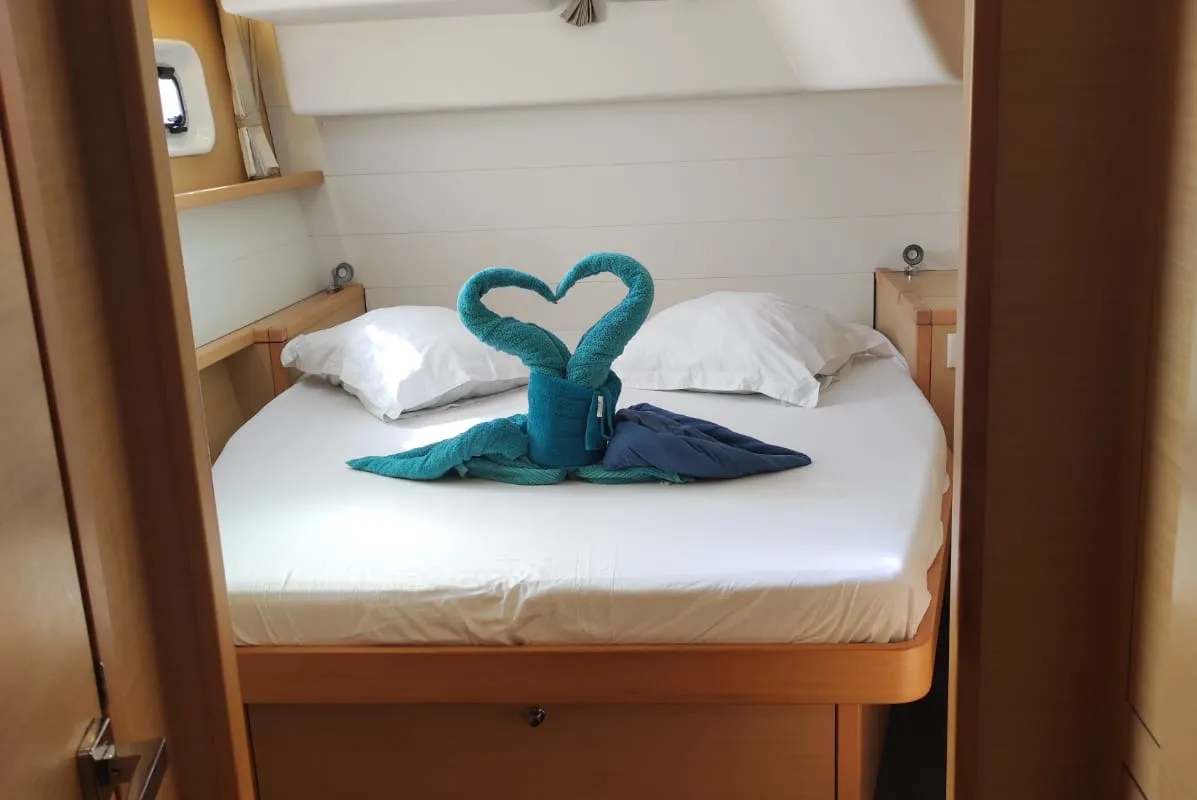 Cabin on Maui, a Lagoon 450 Sport catamaran at Eden Island Marina, Seychelles