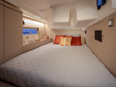 Cabin on Moorings 46.3 Exclusive, a Beneteau Oceanis 46.1 sailboat at English Harbour, Antigua and Barbuda