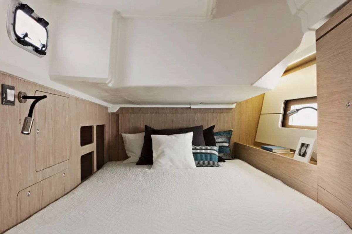 Cabin on Moorings 46.3 Exclusive, a Beneteau Oceanis 46.1 sailboat at English Harbour, Antigua and Barbuda