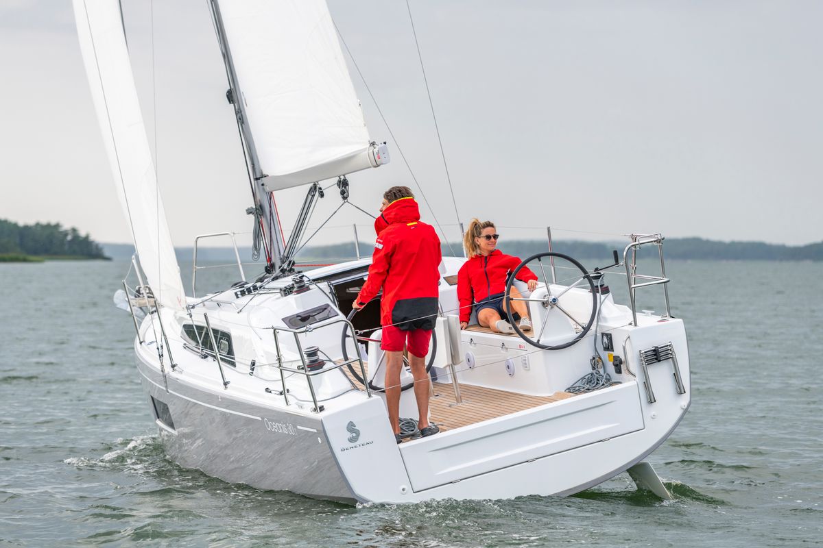 Exterior view of REEF, a Beneteau Oceanis 30.1 sailboat at Palma de Mallorca, Spain
