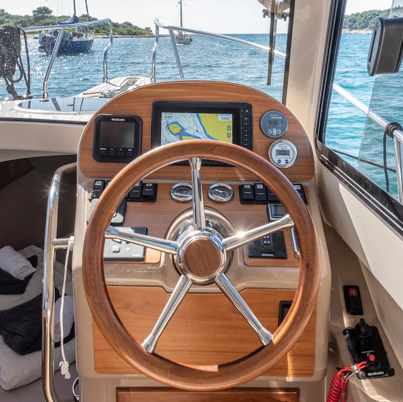 Cabin on H7 - Nelly, a Leidi 800R motorboat at Grad Pula, Croatia