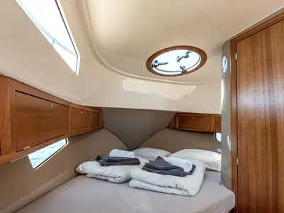 Salon of H7 - Nelly, a Leidi 800R motorboat at Grad Pula, Croatia