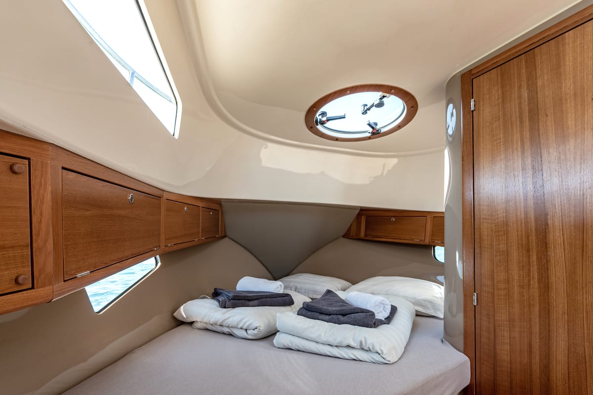 Salon of H7 - Nelly, a Leidi 800R motorboat at Grad Pula, Croatia