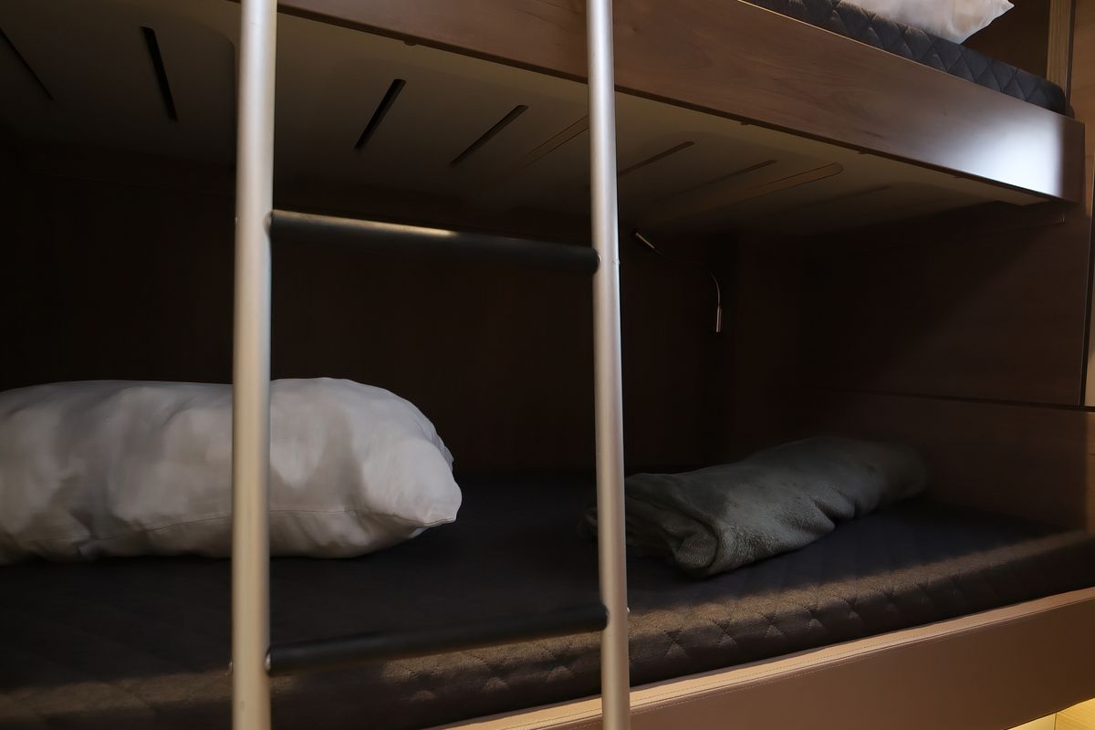 Cabin on Avocado, a Bali 4.6 catamaran at Olbia, Italy