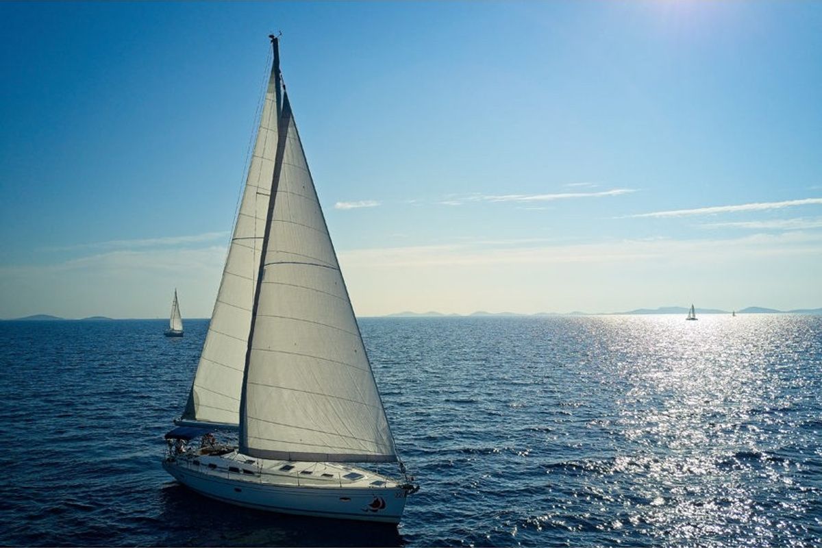 Exterior view of MH 22, a Bavaria 51 Cruiser sailboat at Murter, Croatia