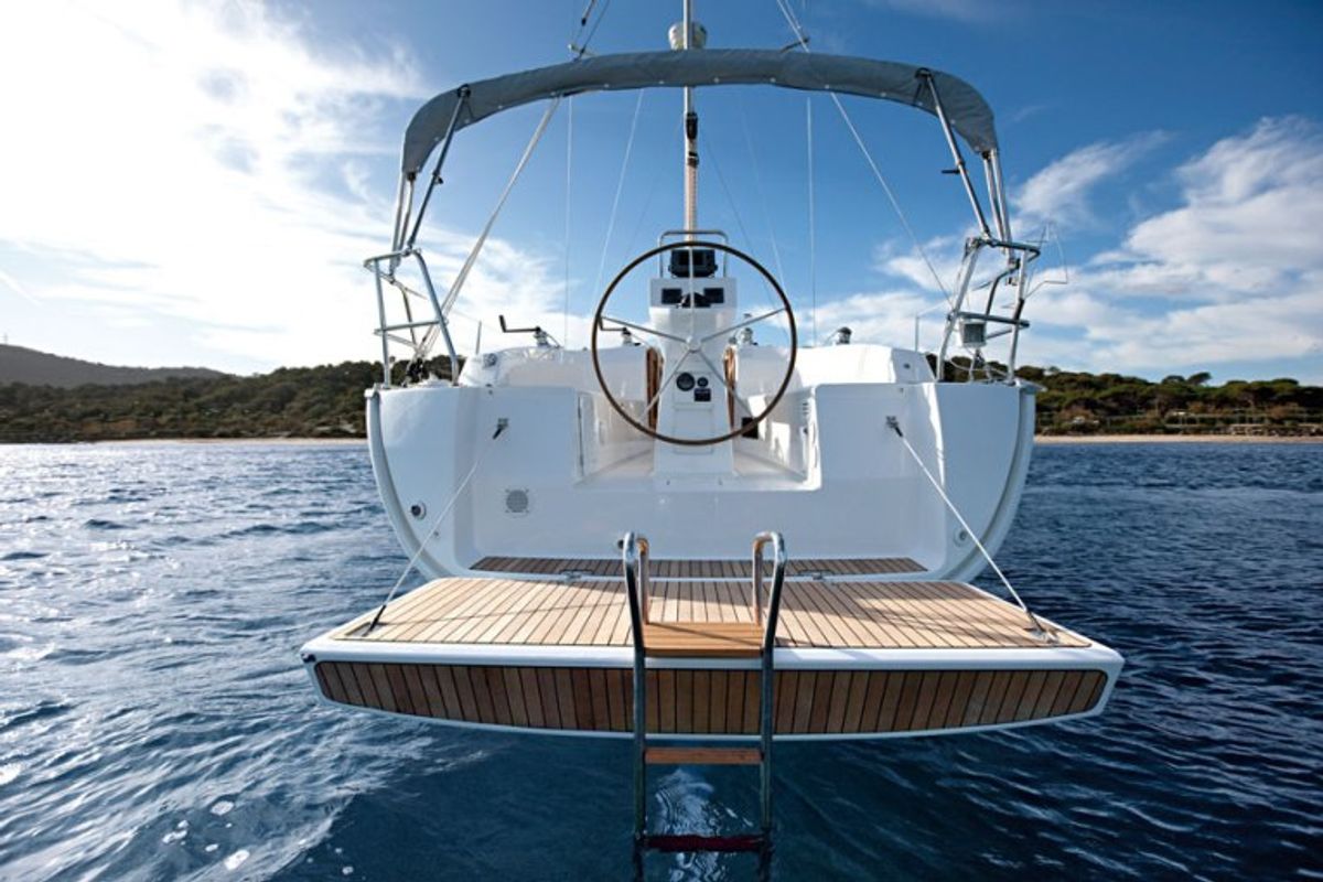 Exterior view of Star Chiara, a Bavaria 32 Cruiser sailboat at Punat, Croatia