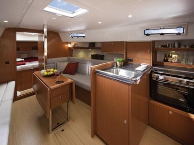 Galley of Star Chiara, a Bavaria 32 Cruiser sailboat at Punat, Croatia