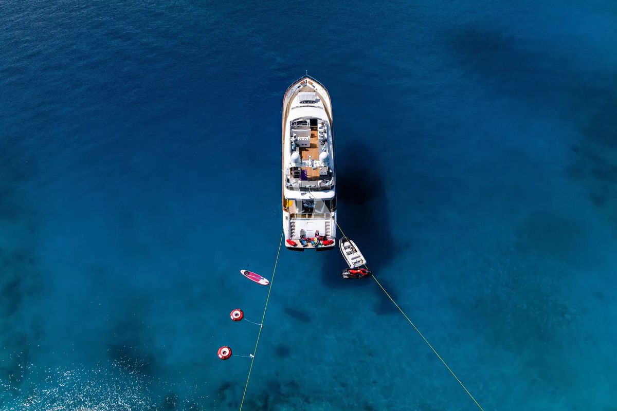 Exterior view of Dream, a Gulet Arno Leopard 27 yacht at Athens, Greece