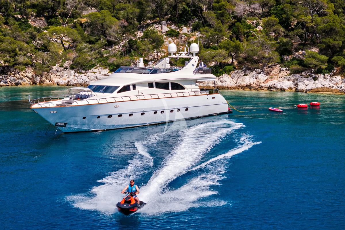 Exterior view of Dream, a Gulet Arno Leopard 27 yacht at Athens, Greece