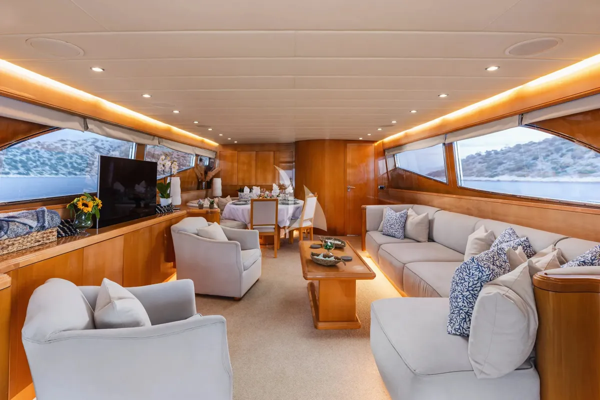 Salon of Dream, a Gulet Arno Leopard 27 yacht at Athens, Greece