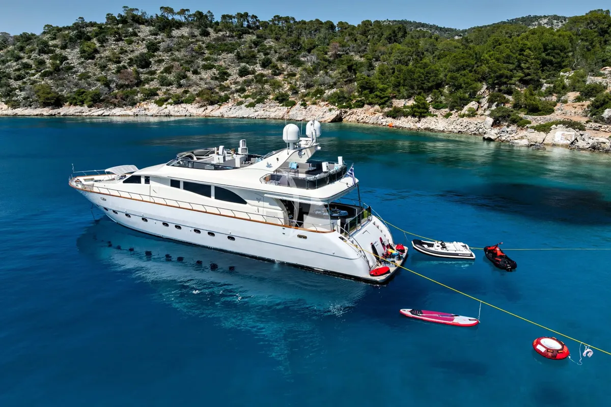 Exterior view of Dream, a Gulet Arno Leopard 27 yacht at Athens, Greece
