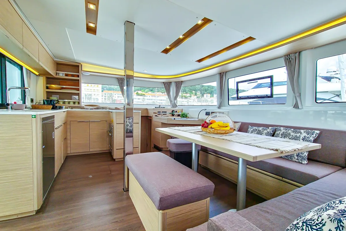 Galley of Felicita, a Lagoon 46 catamaran at Split, Croatia