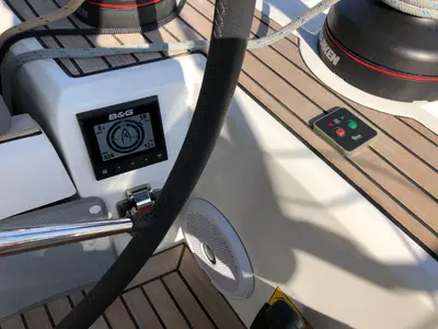 Salon of Salt Water, a Beneteau Oceanis 51.1 sailboat at Athens, Greece