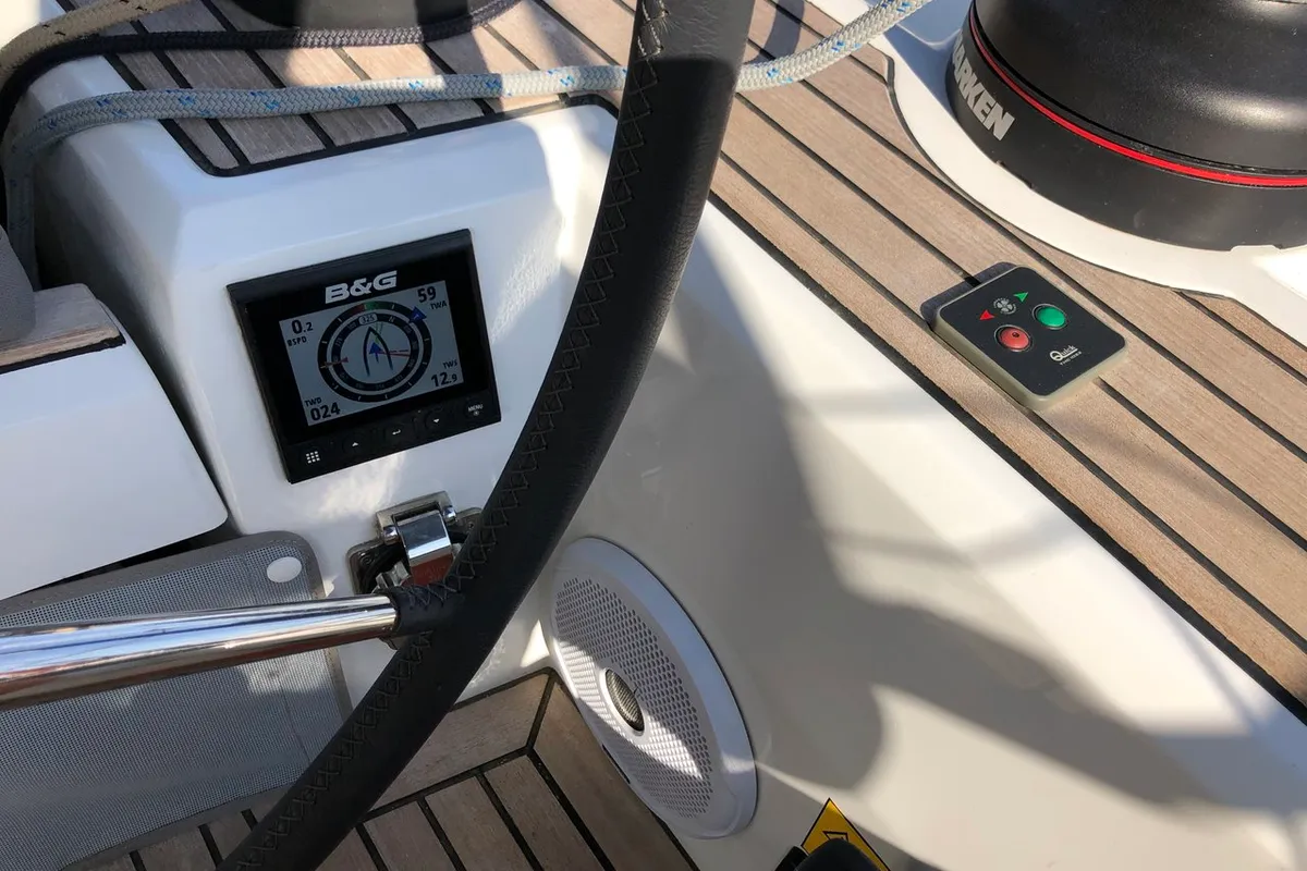 Salon of Salt Water, a Beneteau Oceanis 51.1 sailboat at Athens, Greece