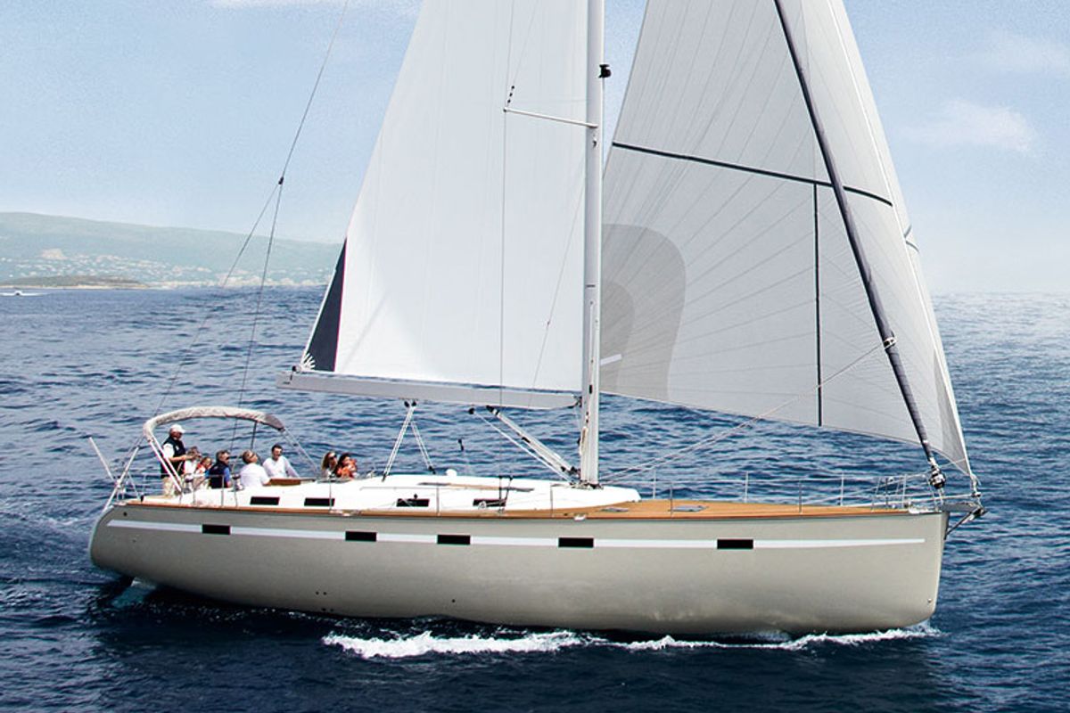 Exterior view of Vivace, a Bavaria 55 Cruiser sailboat at Općina Sukošan, Croatia
