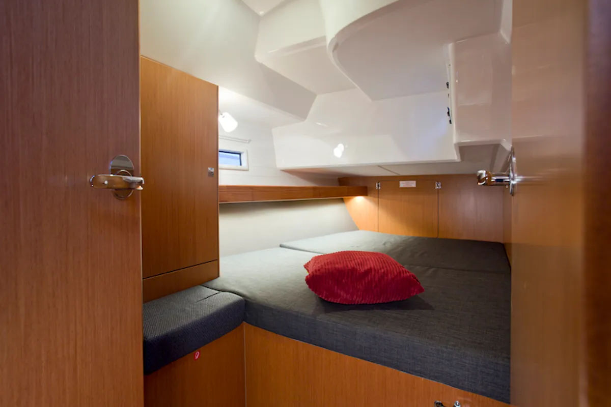 Cabin on Avatar, a Bavaria Cruiser 46 sailboat at Grad Šibenik, Croatia