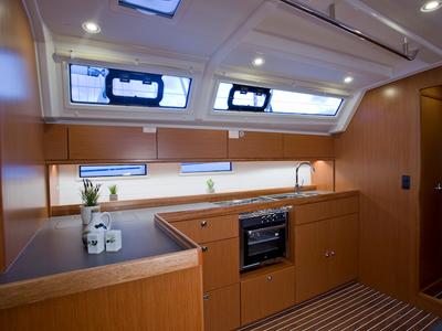 Galley of Avatar, a Bavaria Cruiser 46 sailboat at Grad Šibenik, Croatia