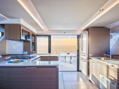 Galley of Moorings 534 PC Club, a Leopard 53 PC catamaran at Road Town, British Virgin Islands