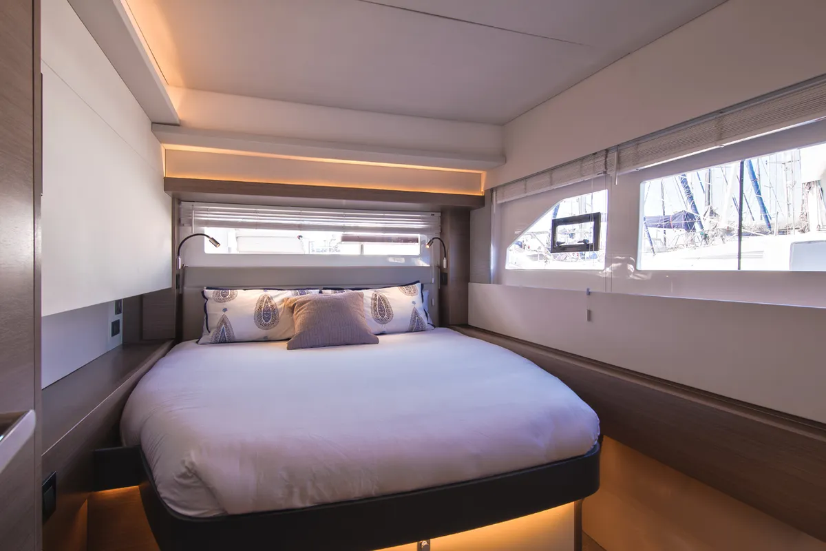 Cabin on Moorings 534 PC Club, a Leopard 53 PC catamaran at Road Town, British Virgin Islands