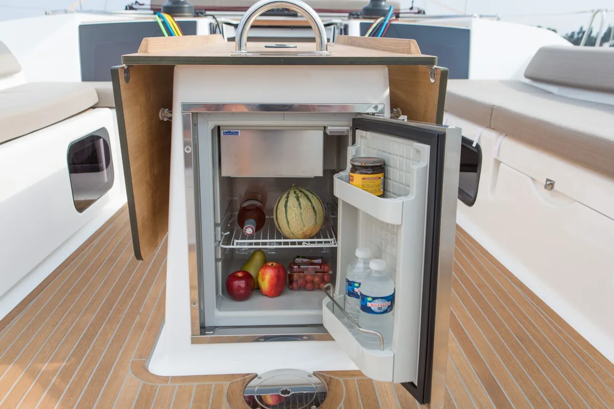 Premium, a Dufour 56 Exclusive sailboat at Castellammare del Golfo, Italy