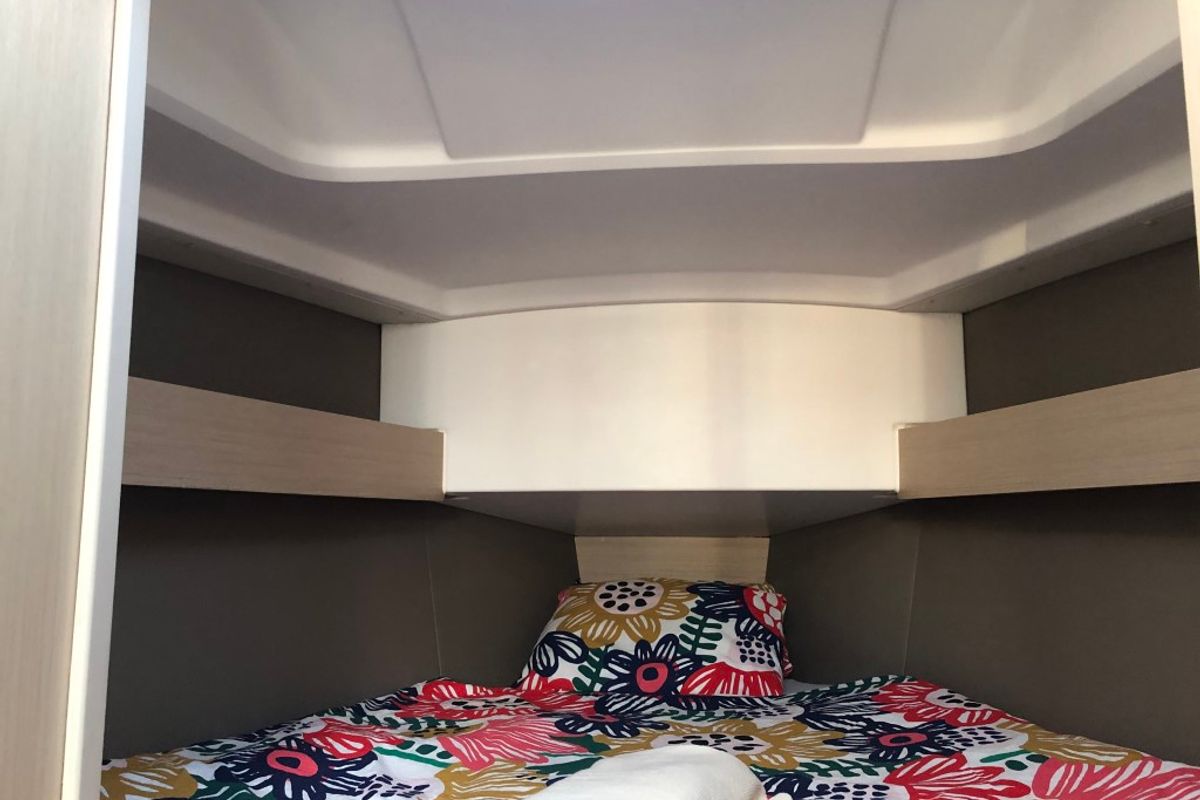 Cabin on MOBULA ZERO, a Beneteau Oceanis 30.1 sailboat at Split, Croatia