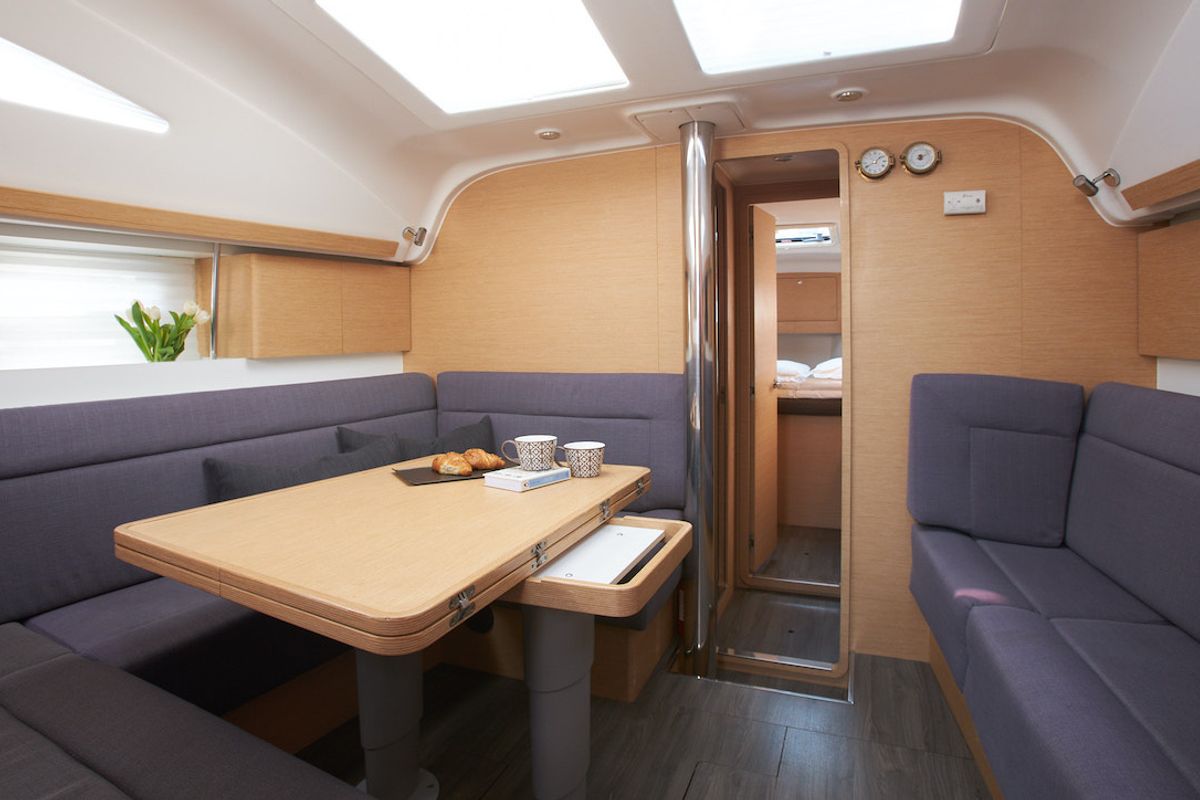 Salon of California, a Elan Impression 45 sailboat at Grad Kaštela, Croatia