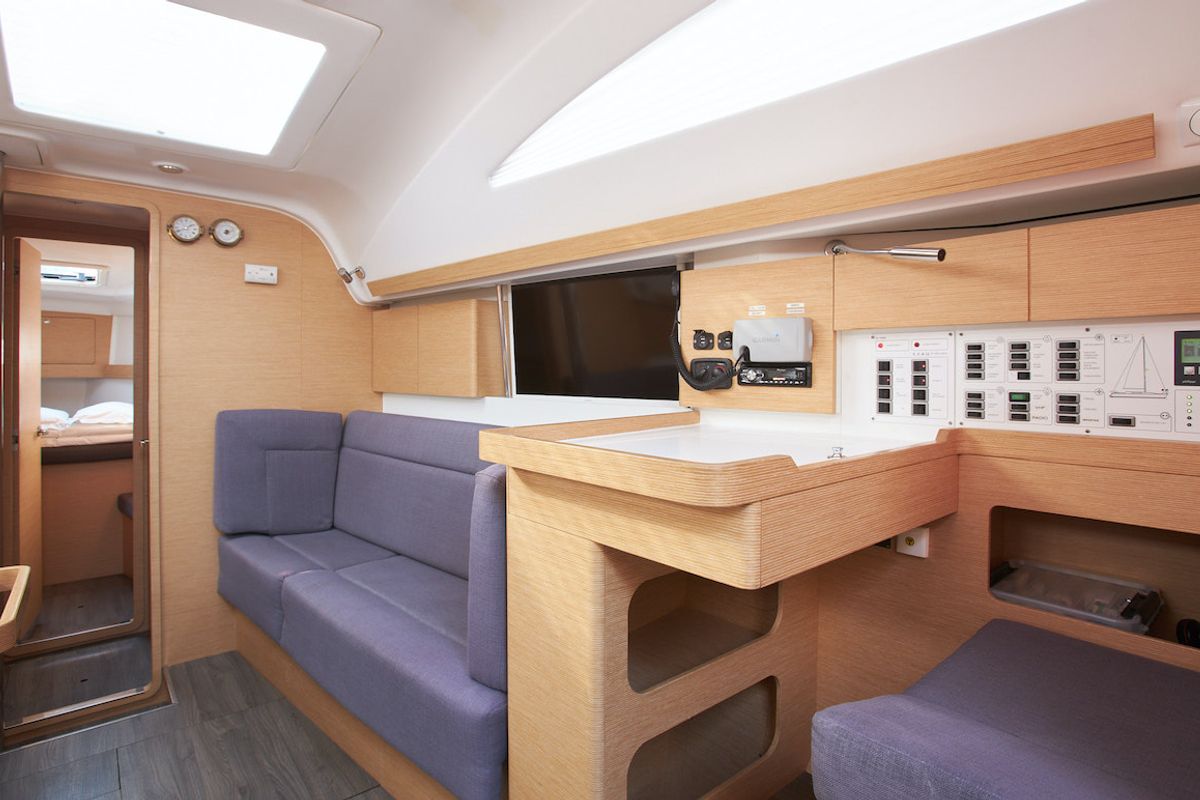 Salon of California, a Elan Impression 45 sailboat at Grad Kaštela, Croatia