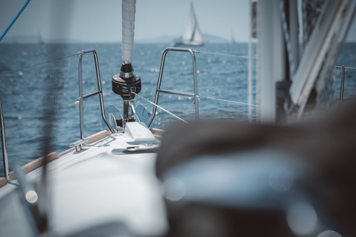Deck of REBEL YELL, a Elan Impression 45.1 sailboat at Grad Pula, Croatia