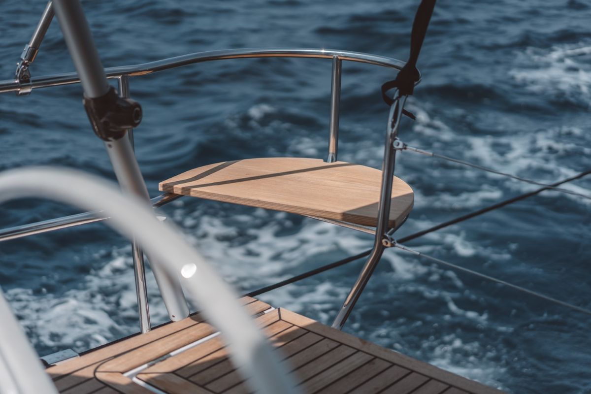 Cockpit of REBEL YELL, a Elan Impression 45.1 sailboat at Grad Pula, Croatia