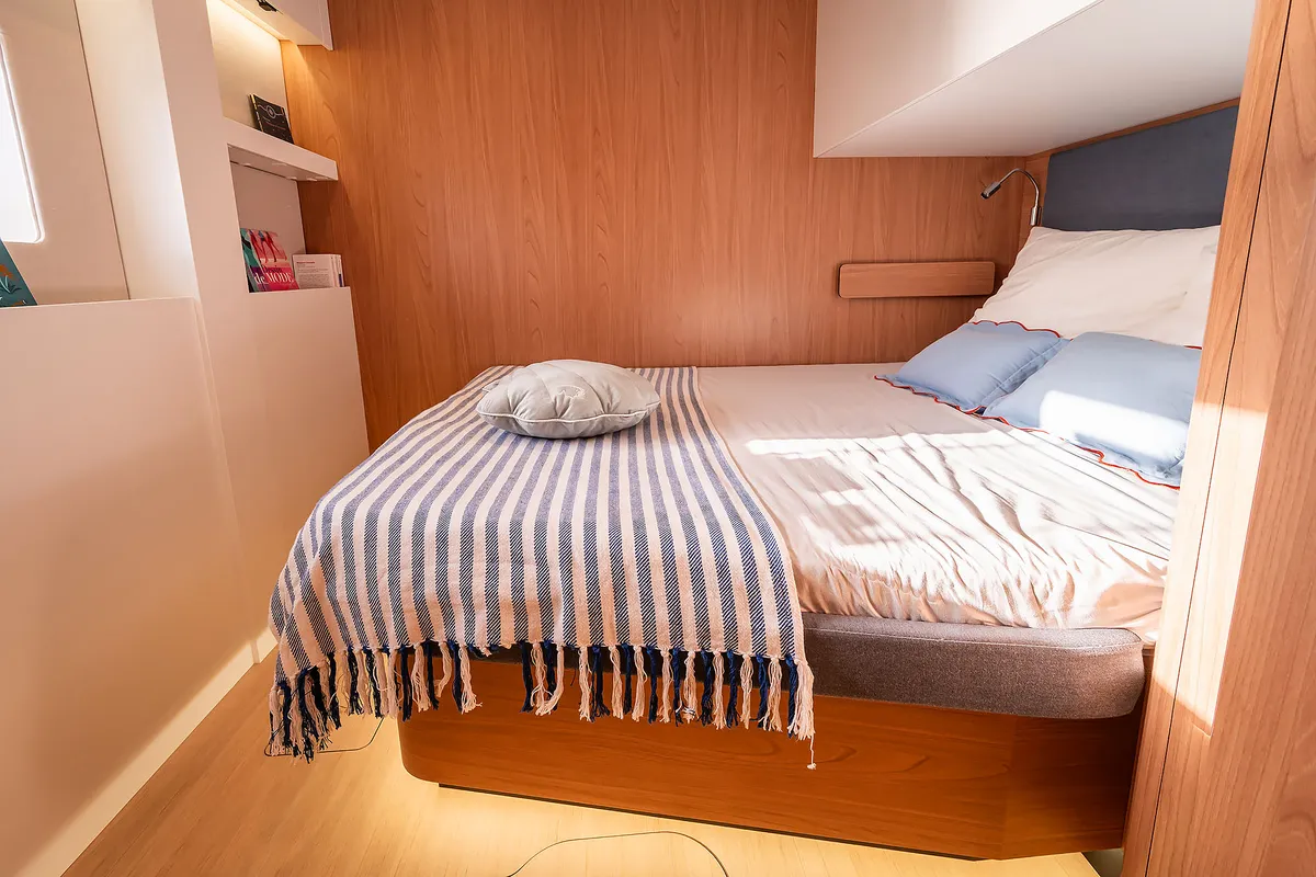Cabin on Lumière, a Bali 5.2 catamaran at Općina Sukošan, Croatia