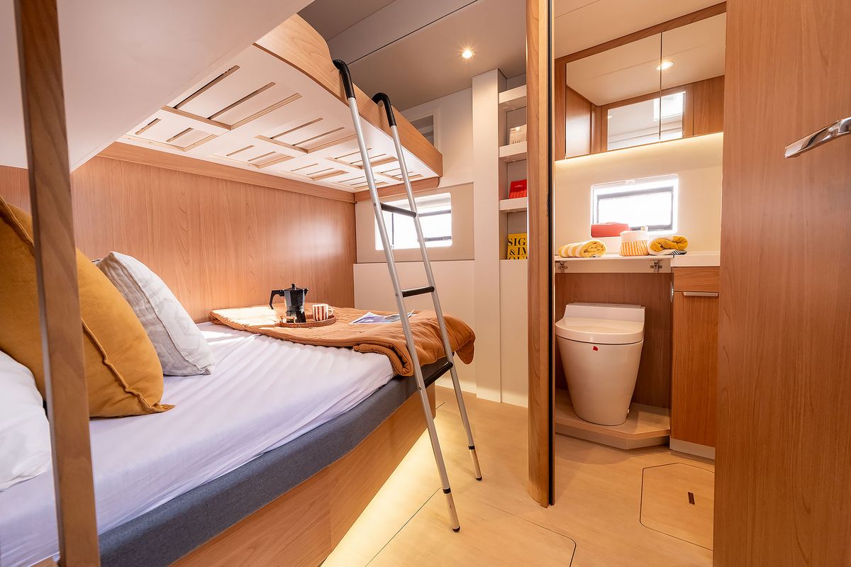 Cabin on Lumière, a Bali 5.2 catamaran at Općina Sukošan, Croatia