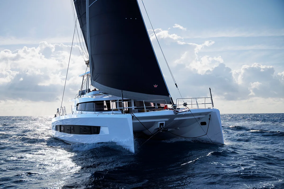 Exterior view of Lumière, a Bali 5.2 catamaran at Općina Sukošan, Croatia
