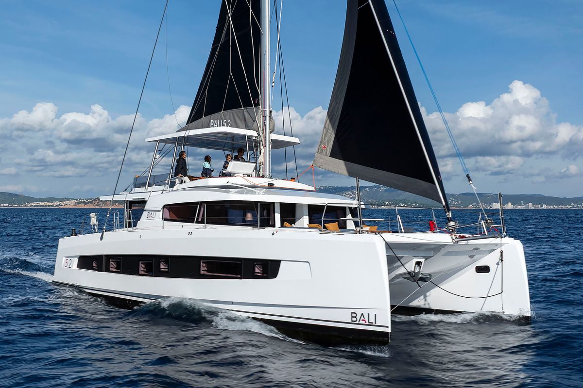 Exterior view of Lumière, a Bali 5.2 catamaran at Općina Sukošan, Croatia