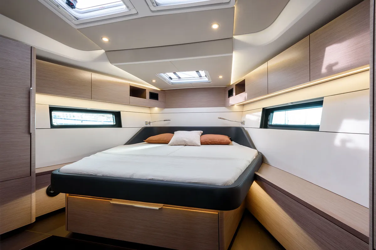 Cabin on Orsasei - Owner version, A/C, Water maker, Solar Panel, a Hanse Yachts Hanse 460 sailboat at Cannigione, Italy